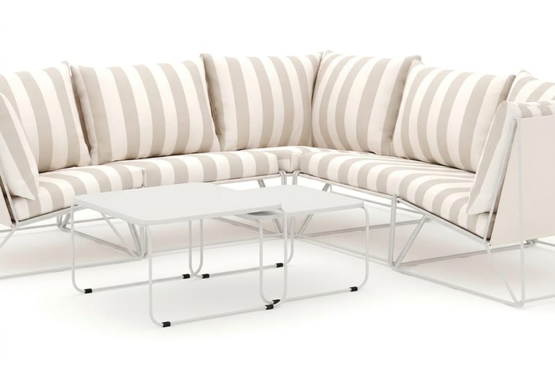 Usteryd utomhus hörnsoffa 5-sits vändbar - Beige/Striped - Utemöbler - Loungemöbler - Soffgrupp utomhus
