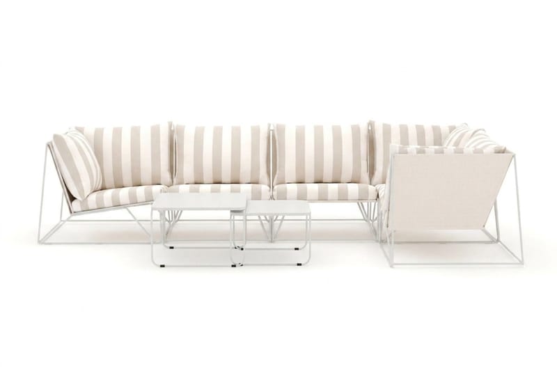 Usteryd utomhus hörnsoffa 5-sits vändbar - Beige/Striped - Trädgård & spabad - Utemiljö - Altan & terrass - Altanmöbler