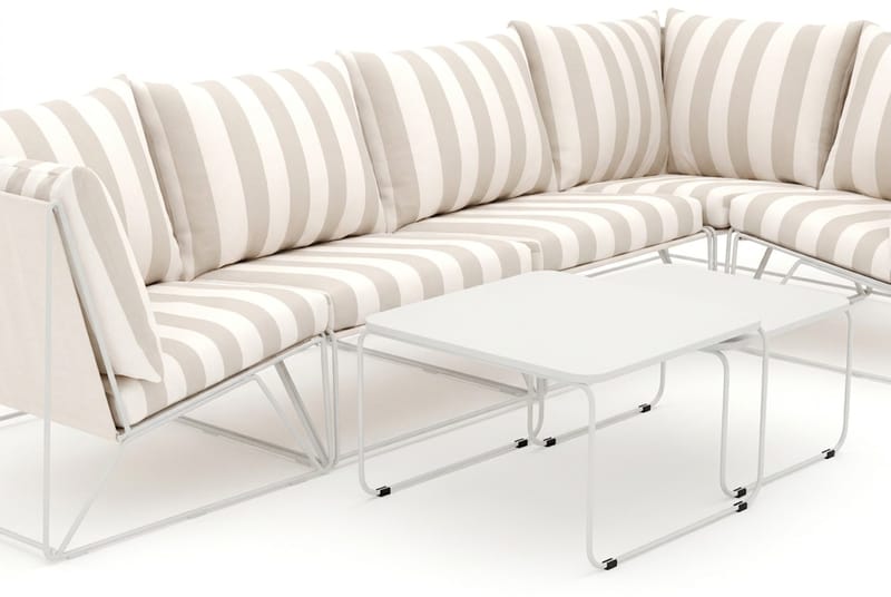 Usteryd utomhus hörnsoffa 5-sits vändbar - Beige/Striped - Trädgård & spabad - Utemiljö - Altan & terrass - Altanmöbler