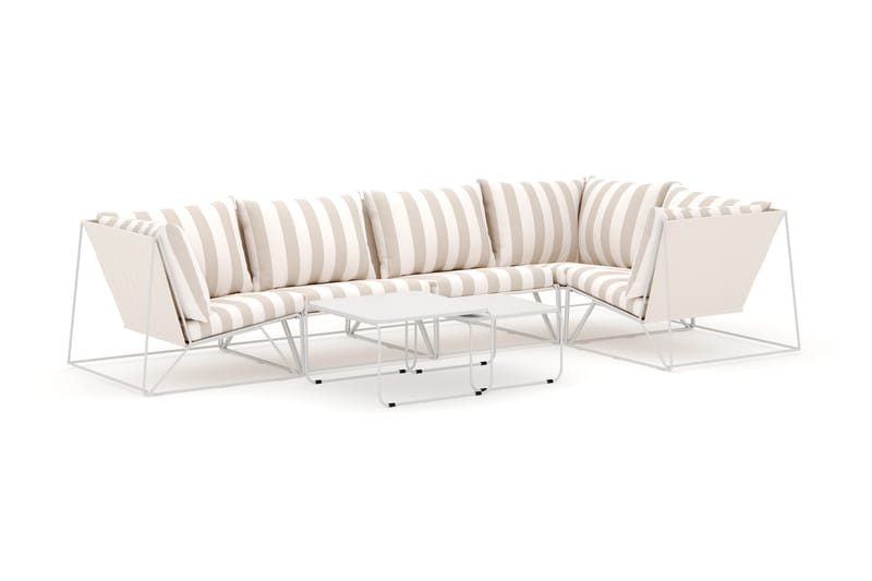 Usteryd utomhus hörnsoffa 5-sits vändbar - Beige/Striped - Trädgård & spabad - Utemiljö - Altan & terrass - Altanmöbler