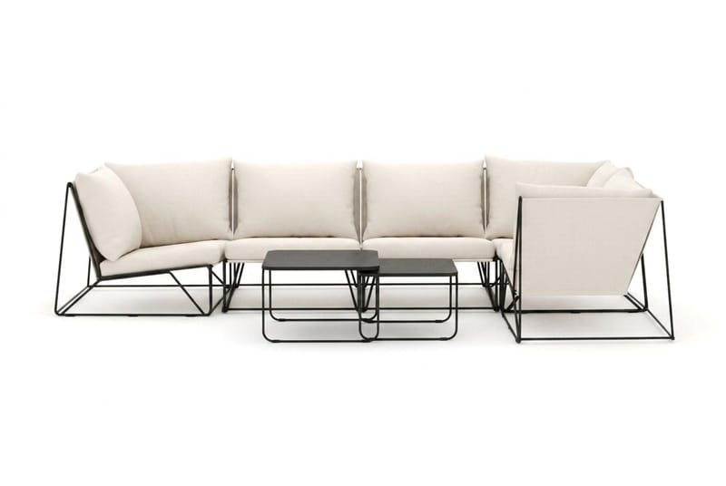 Usteryd utomhus hörnsoffa 5-sits vändbar - Svart/Beige - Trädgård & spabad - Utemiljö - Altan & terrass - Altanmöbler
