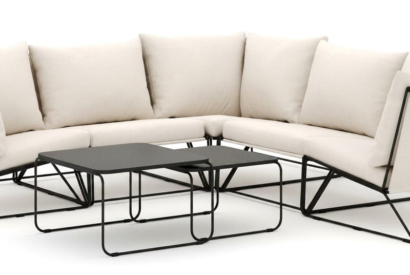 Usteryd utomhus hörnsoffa 5-sits vändbar - Svart/Beige - Trädgård & spabad - Utemiljö - Altan & terrass - Altanmöbler