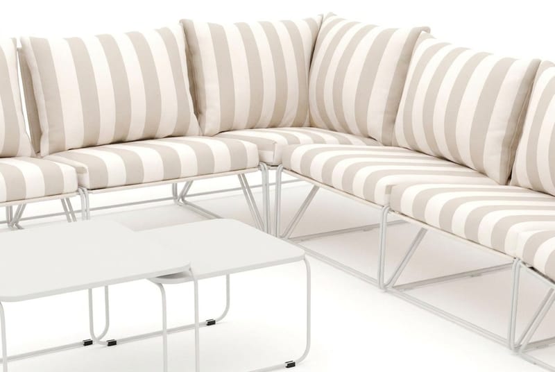 Usteryd utomhus hörnsoffa 7-sits vändbar - Beige/Striped - Trädgård & spabad - Utemiljö - Altan & terrass - Altanmöbler
