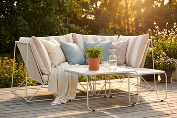 Usteryd utomhus rak 2-sits soffa - Beige/Striped - Utemöbler - Loungemöbler - Soffgrupp utomhus