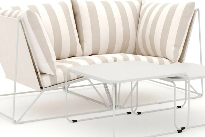 Usteryd utomhus rak 2-sits soffa - Beige/Striped - Trädgård & spabad - Utemiljö - Altan & terrass - Altanmöbler