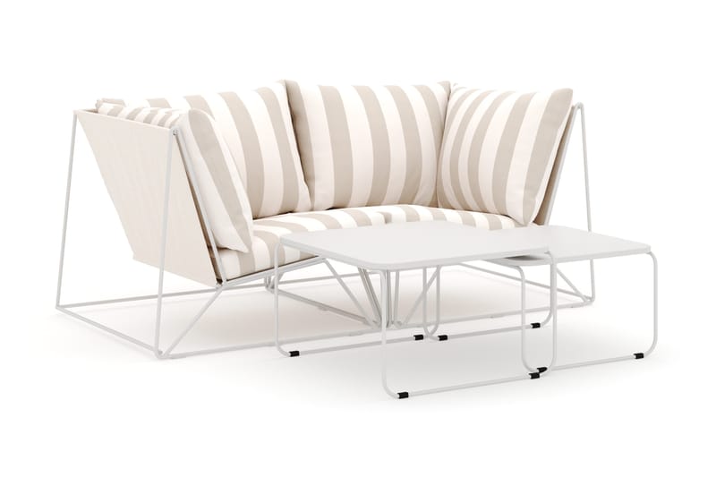 Usteryd utomhus rak 2-sits soffa - Beige/Striped - Utemöbler - Loungemöbler - Loungesoffa