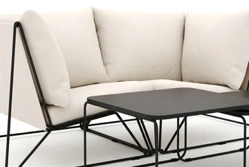 Usteryd utomhus rak 2-sits soffa - Svart/Beige - Utemöbler - Loungemöbler - Soffgrupp utomhus