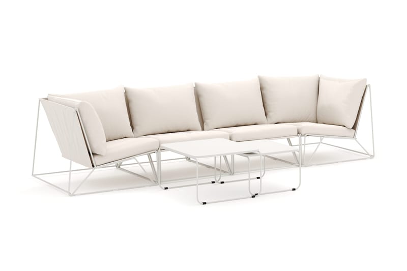 Usteryd utomhus rak 4-sits soffa - Beige/Beige - Utemöbler - Loungemöbler - Loungesoffa