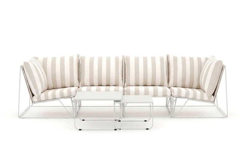 Usteryd utomhus rak 4-sits soffa - Beige/Striped - Utemöbler - Loungemöbler - Soffgrupp utomhus