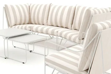 Usteryd utomhus rak 4-sits soffa med fåtölj - Beige/Striped - Utemöbler - Loungemöbler - Soffgrupp utomhus