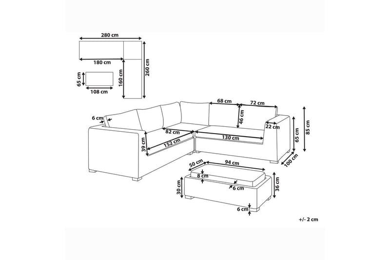 Utegrupp Rinella - Utemöbler - Loungemöbler - Loungesoffa