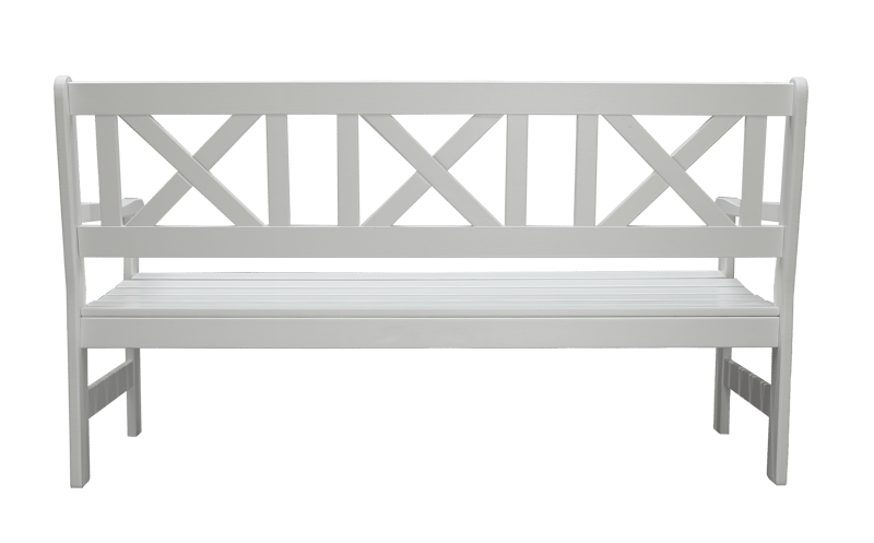 Utomhussoffa Europe 3-sits - Vit - Utemöbler - Utesoffa - Trädgårdsbänk & utebänk