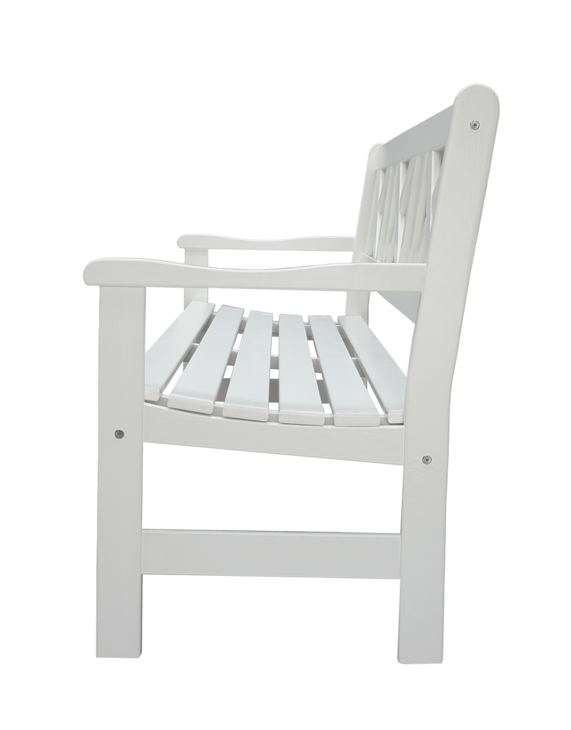 Utomhussoffa Europe 3-sits - Vit - Utemöbler - Utesoffa - Trädgårdsbänk & utebänk