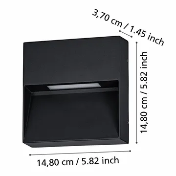 Vägglampa Utebelysning Maruggio - 15 cm - Trädgård & spabad - Utemiljö - Entré - Entrébelysning