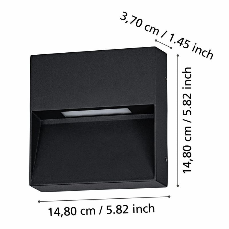 Vägglampa Utebelysning Maruggio - 15 cm - Trädgård & spabad - Utemiljö - Entré - Entrébelysning