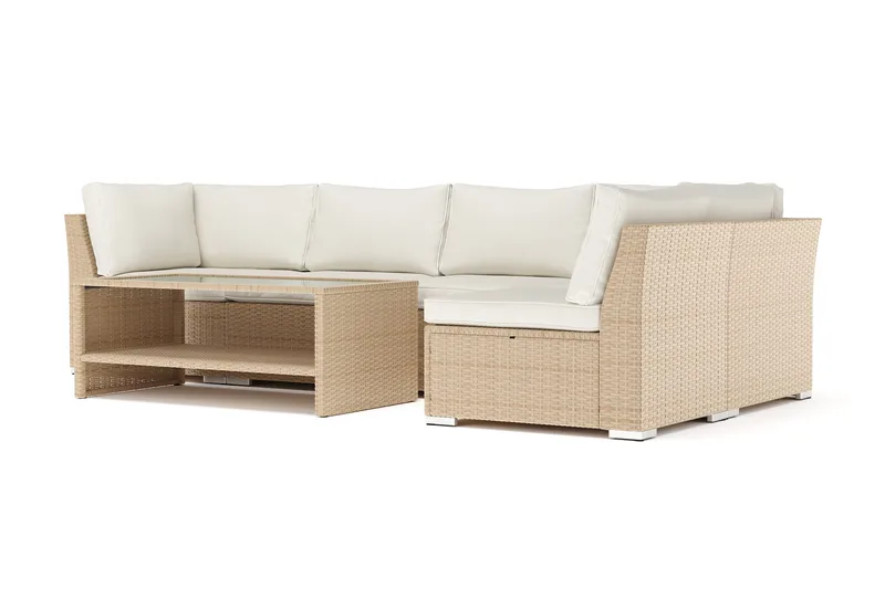 Wisconsin utomhus divansoffa 5-sits vändbar - Beige - Utemöbler - Loungemöbler - Loungesoffa