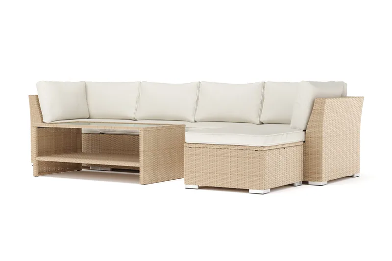 Wisconsin utomhus divansoffa 5-sits vändbar - Beige - Utemöbler - Loungemöbler - Loungesoffa