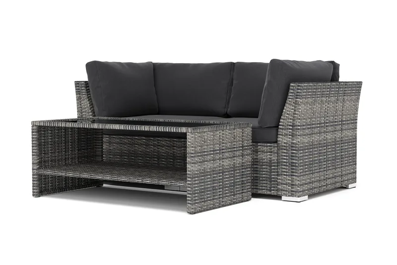 Wisconsin utomhus rak 2-sits soffa - Grå - Utemöbler - Loungemöbler - Loungesoffa