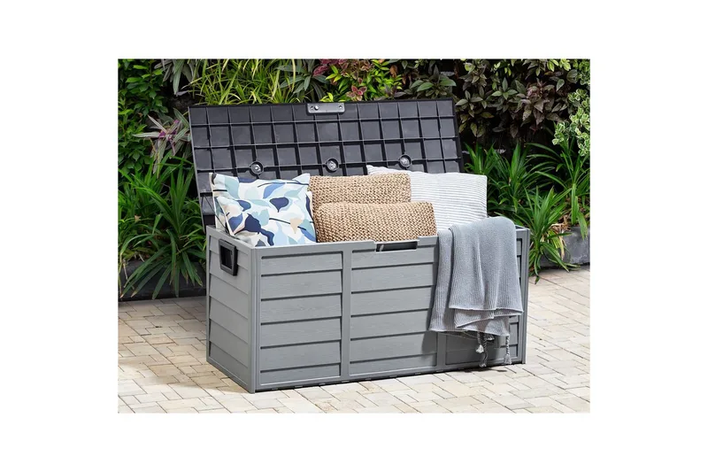 Låda Locarno Beige/grå - Beige/grå - Utemöbler - Dynförvaring & möbelskydd - Dynboxar & dynlådor