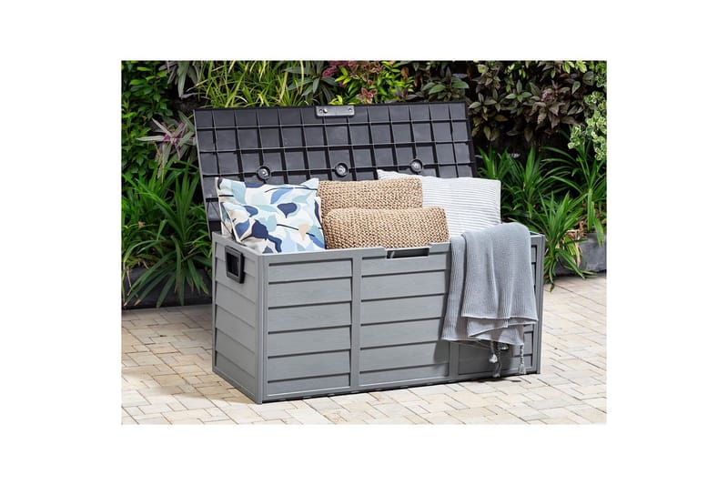 Låda Locarno Beige/grå - Beige/grå - Utemöbler - Dynförvaring & möbelskydd - Dynboxar & dynlådor