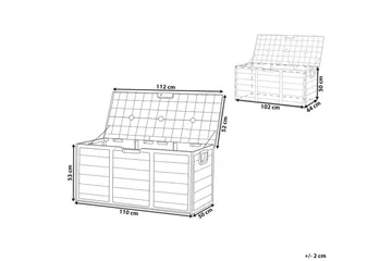 Låda Locarno Beige/grå - Beige/grå - Utemöbler - Dynförvaring & möbelskydd - Dynboxar & dynlådor