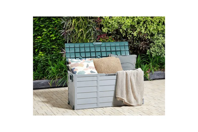 Låda Locarno Grå/grön - Grå/grön - Utemöbler - Dynförvaring & möbelskydd - Dynboxar & dynlådor