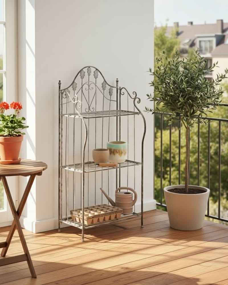 Hylla utomhus Visano 59 cm - Grå - Utemöbler - Övrigt utemöbler - Tillbehör utomhus - Hyllor