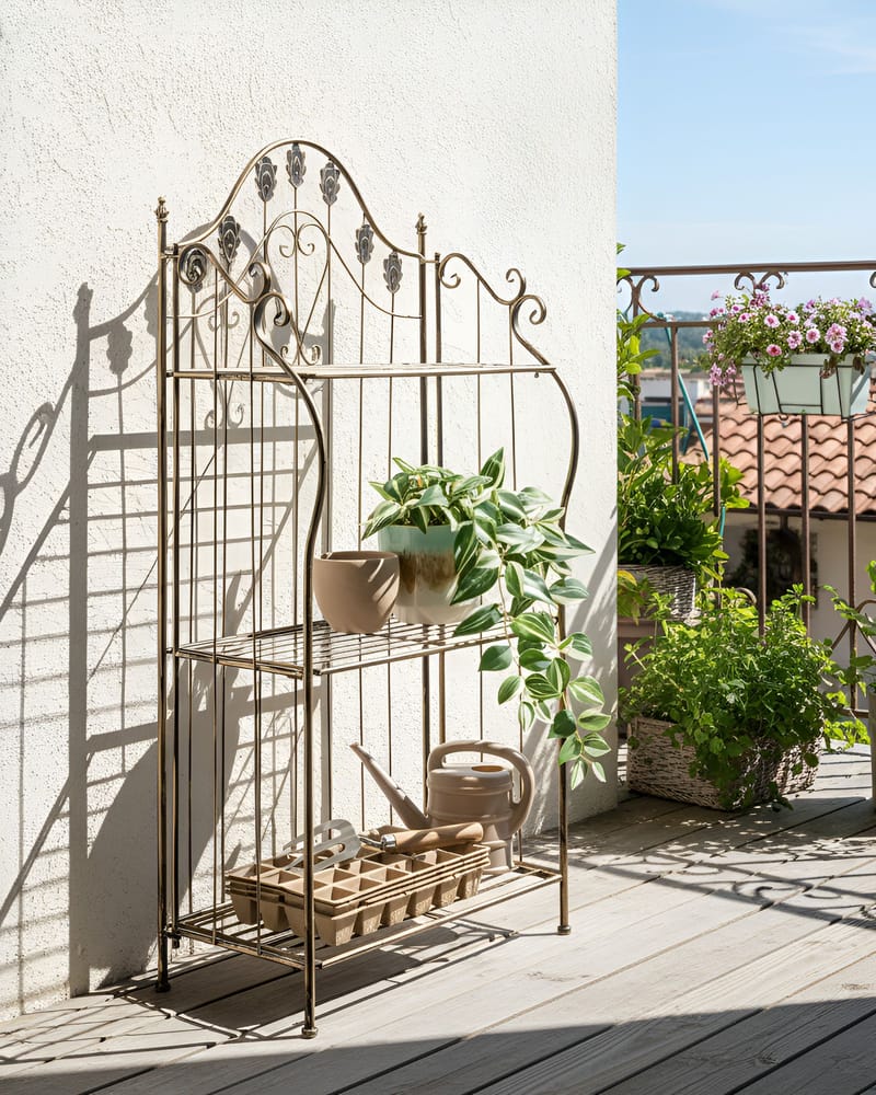 Hylla utomhus Visano 59 cm - Svart - Utemöbler - Övrigt utemöbler - Tillbehör utomhus - Hyllor