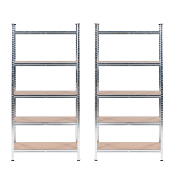 Set med 2 Garagehyllor Xitta 75 cm - Silver/Brun - Utemöbler - Övrigt utemöbler - Tillbehör utomhus - Hyllor