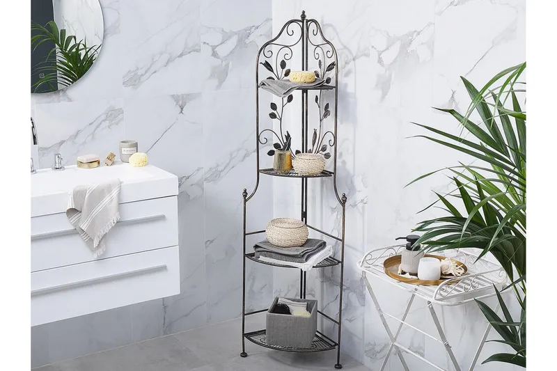 Ternengo Hörnhylla 35x35 cm - Metall/Svart - Utemöbler - Övrigt utemöbler - Tillbehör utomhus - Hyllor