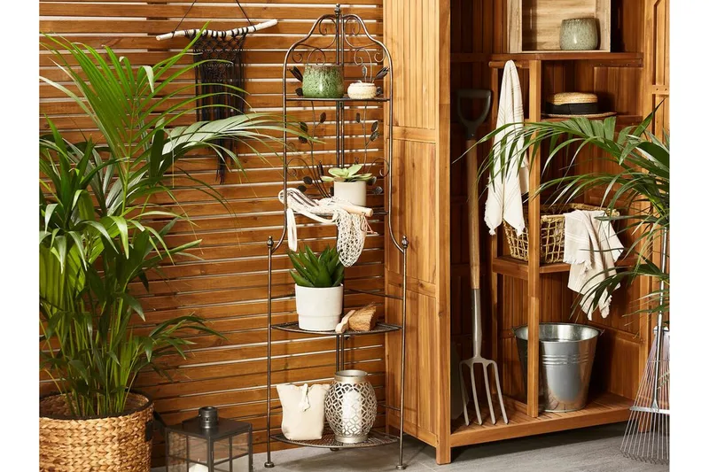 Ternengo Hörnhylla 35x35 cm - Metall/Svart - Utemöbler - Övrigt utemöbler - Tillbehör utomhus - Hyllor