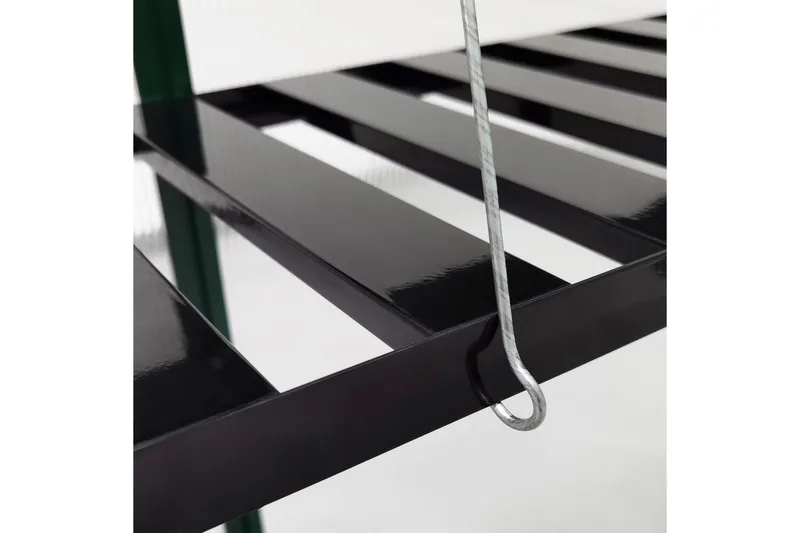 Vägghängd hylla 126x30,5x3 cm, Svart