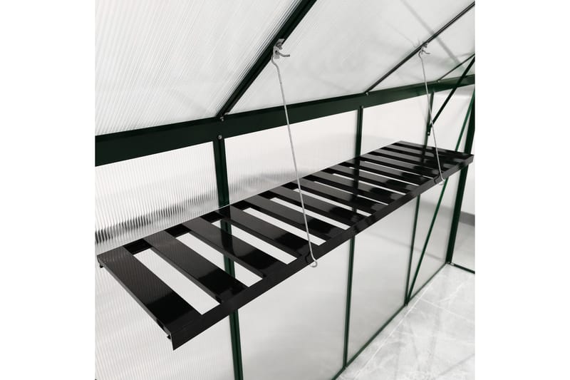 Vägghängd hylla 126x30,5x3 cm - Svart - Utemöbler - Övrigt utemöbler - Tillbehör utomhus - Hyllor