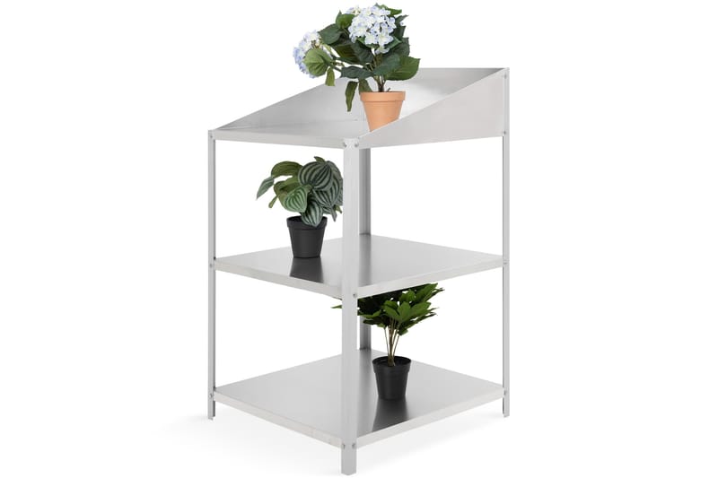 Växthushylla 56x56x92 cm - Silver - Utemöbler - Övrigt utemöbler - Tillbehör utomhus - Hyllor