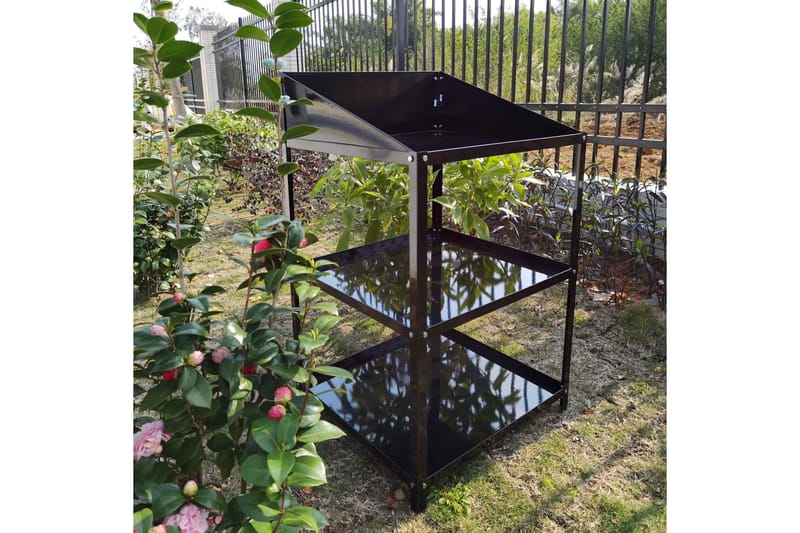Växthushylla 56x56x92 cm - Svart - Utemöbler - Övrigt utemöbler - Tillbehör utomhus - Hyllor