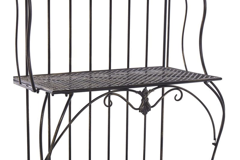 Växthylla 4 hyllor metall svart PAVONA - Svart - Utemöbler - Övrigt utemöbler - Tillbehör utomhus - Hyllor