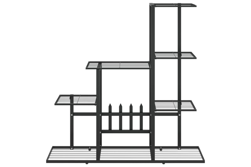 Växtställ 94,5x25x88 cm svart metall - Svart - Hyllor - Växthushylla