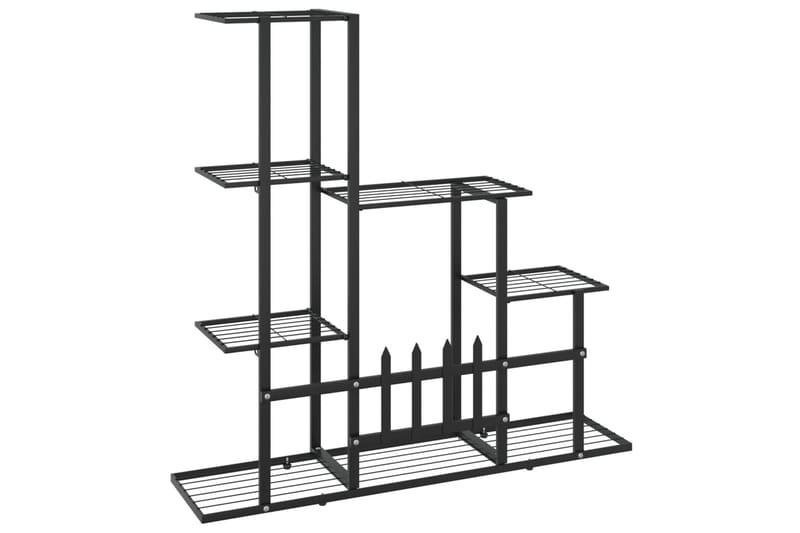 Växtställ 94,5x25x88 cm svart metall - Svart - Hyllor - Växthushylla