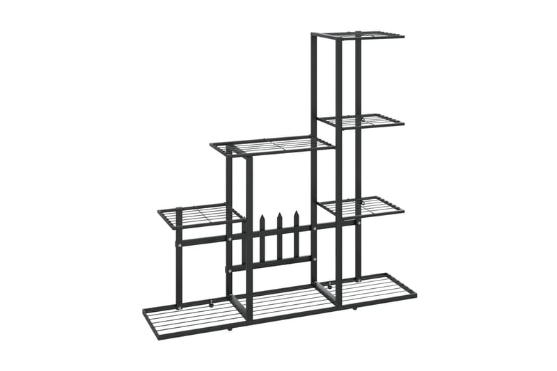 Växtställ 94,5x25x88 cm svart metall - Svart - Hyllor - Växthushylla