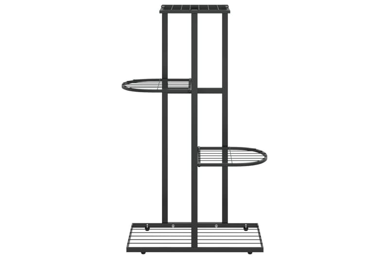 Växtställ med 4 hyllor 43x22x76 cm svart metall - Svart - Utemöbler - Övrigt utemöbler - Tillbehör utomhus - Hyllor
