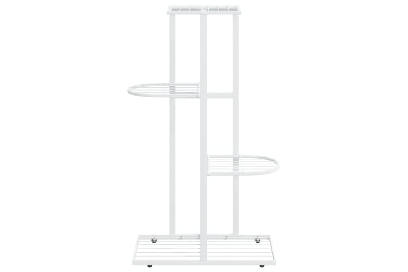 Växtställ med 4 hyllor 43x22x76 cm vit metall - Vit - Utemöbler - Övrigt utemöbler - Tillbehör utomhus - Hyllor