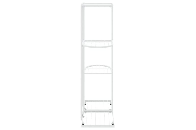 Växtställ med 4 hyllor 43x22x76 cm vit metall - Vit - Utemöbler - Övrigt utemöbler - Tillbehör utomhus - Hyllor