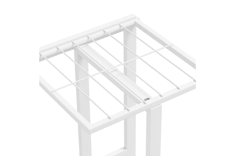 Växtställ med 4 hyllor 43x22x76 cm vit metall - Vit - Utemöbler - Övrigt utemöbler - Tillbehör utomhus - Hyllor