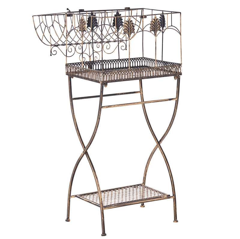 Set med 2 Hyllor utomhus Sicily 43/37 cm 30/27 cm - Svart - Utemöbler - Övrigt utemöbler - Tillbehör utomhus - Hyllor