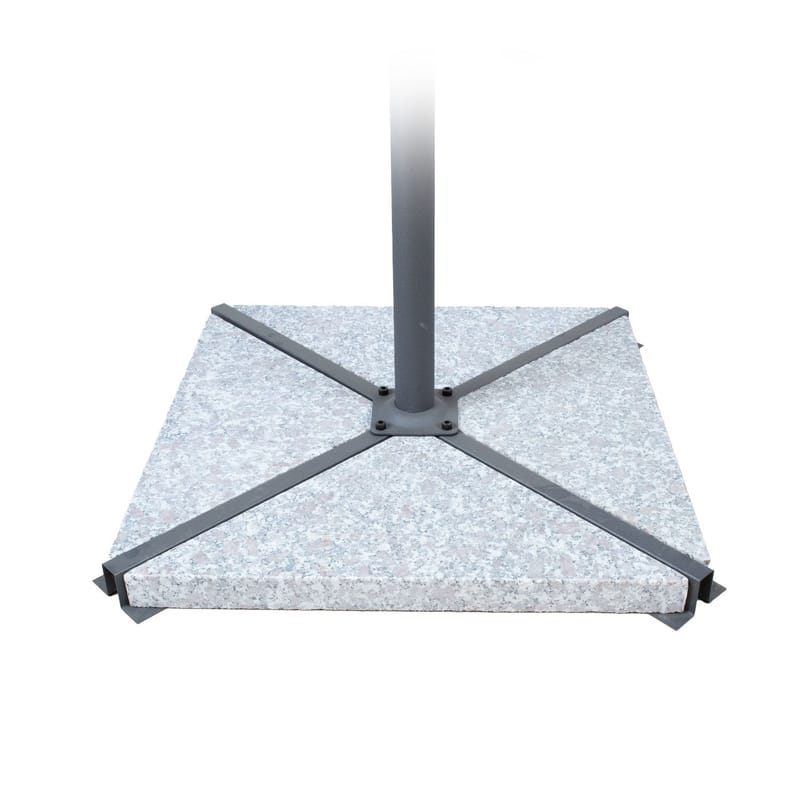 Stenar till parasollfot 4 st granit 34 kg - Grå - Utemöbler - Övrigt utemöbler - Tillbehör utomhus - Iläggsskivor utebord