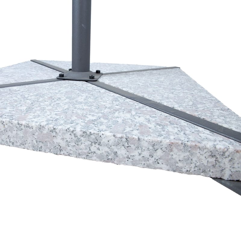 Stenar till parasollfot 4 st granit 34 kg - Grå - Utemöbler - Övrigt utemöbler - Tillbehör utomhus - Iläggsskivor utebord