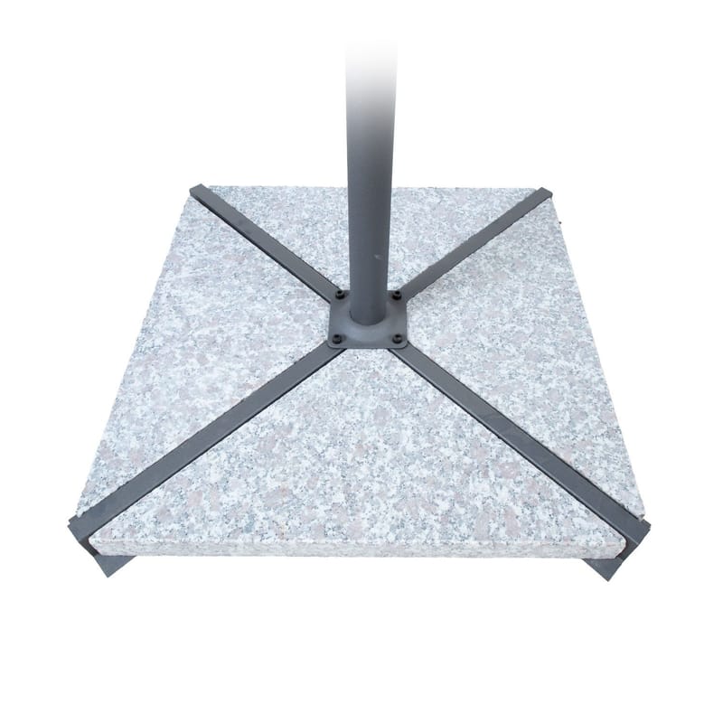 Stenar till parasollfot 4 st granit 34 kg - Grå - Utemöbler - Övrigt utemöbler - Tillbehör utomhus - Iläggsskivor utebord