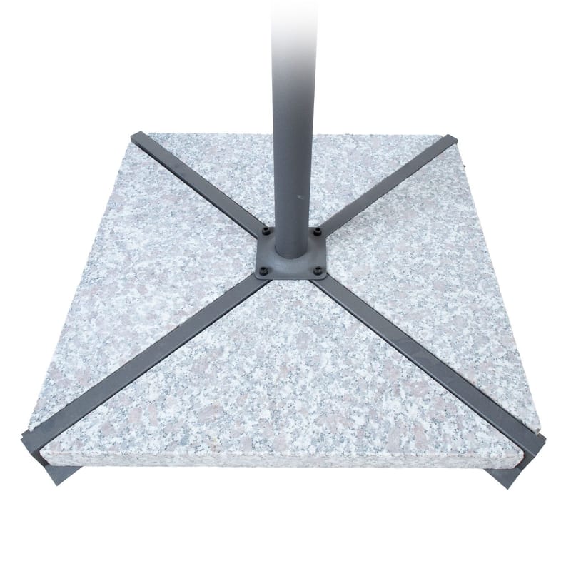 Stenar till parasollfot 4 st granit 56 kg - Grå - Utemöbler - Övrigt utemöbler - Tillbehör utomhus - Iläggsskivor utebord