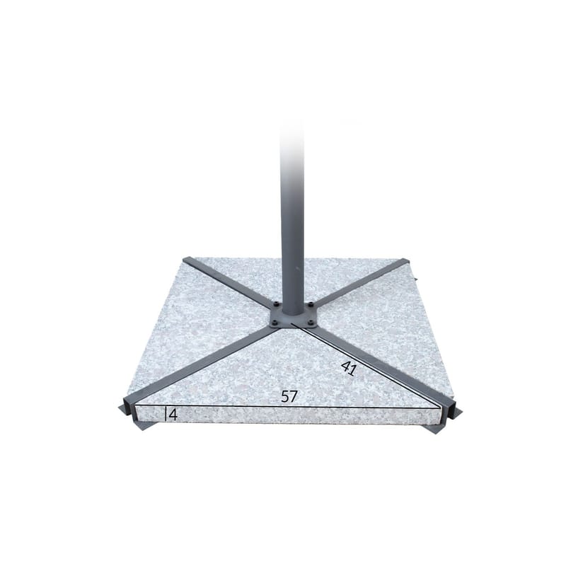 Stenar till parasollfot 4 st granit 34 kg - Grå - Utemöbler - Övrigt utemöbler - Tillbehör utomhus - Iläggsskivor utebord