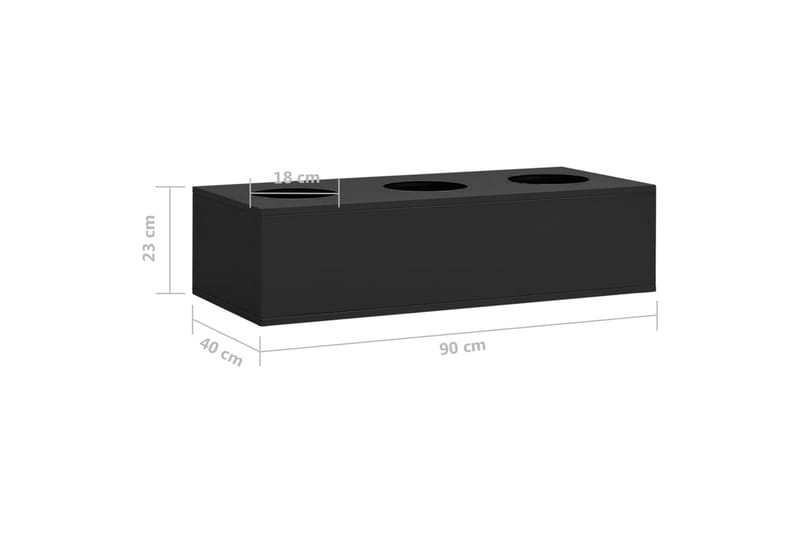 Blomlåda för kontor antracit 90x40x23 cm stål - Grå - Utemöbler - Övrigt utemöbler - Tillbehör utomhus - Utomhuskrukor